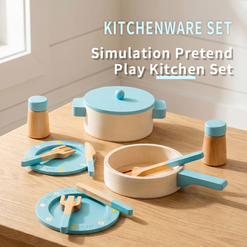 Kids Outdoor Mud Kitchen Accessories - Wooden Kitchen Play Set for Kids,