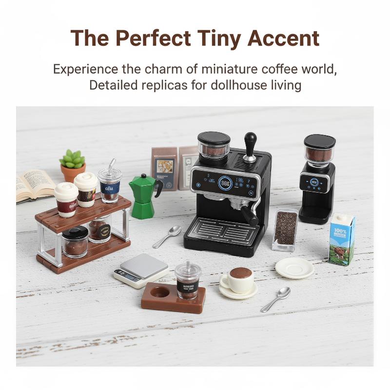 Kids Outdoor Mud Kitchen Accessories - 1:12 Dollhouse Miniature Coffee Machine Cup