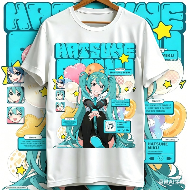 Tee Ball Set - 2026 Kawaii Miku T-Shirt Cute Vocaloid