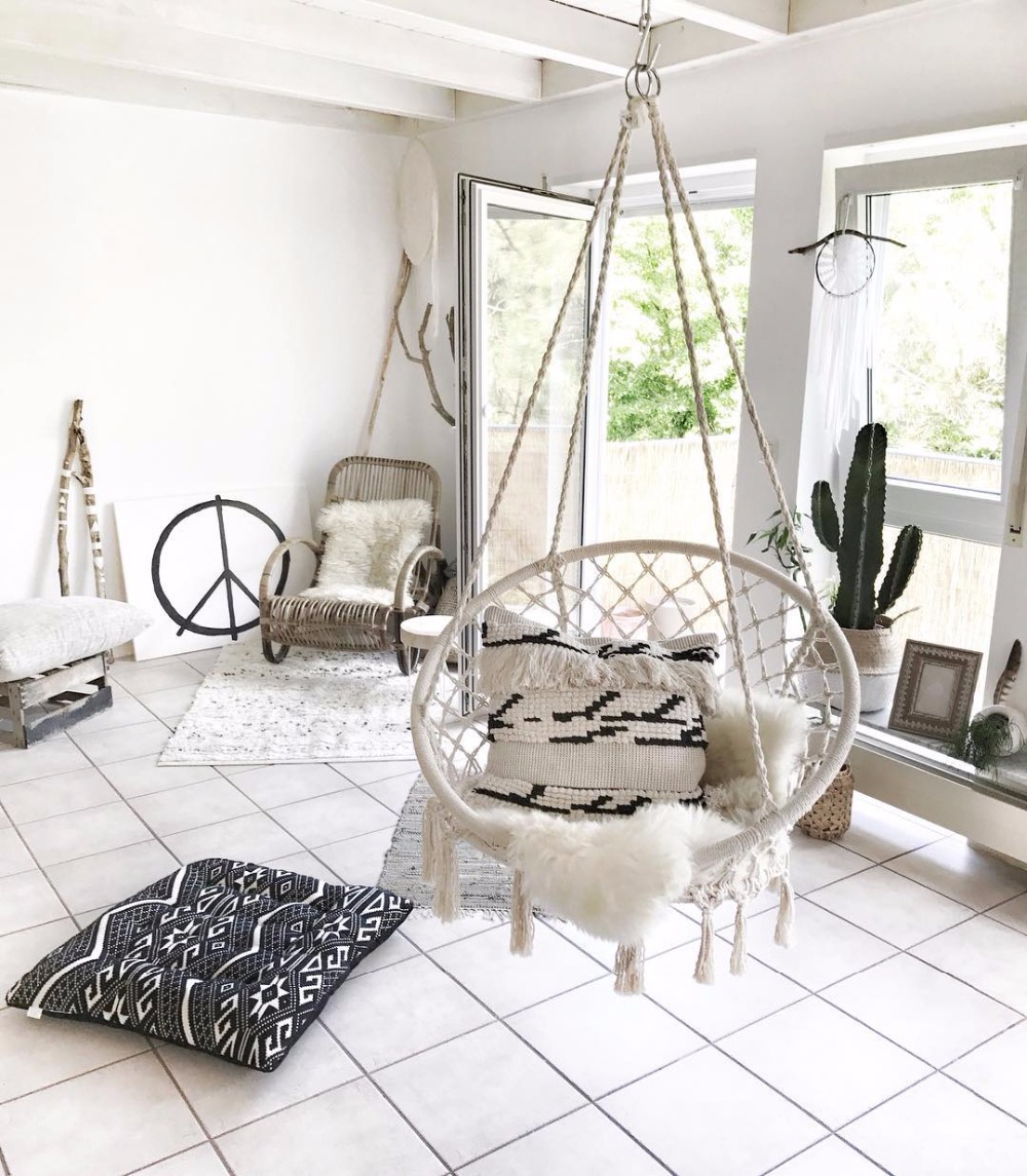Kids Outdoor Chair - 2025 Nordic Garden Handmade Knitted Round