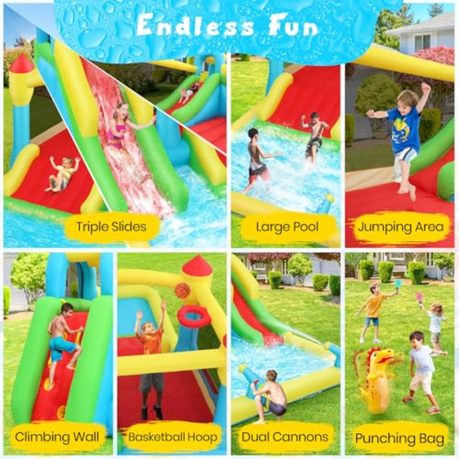 Outdoor/Indoor inflatable wate - Kids Outdoor House With Slide review and price