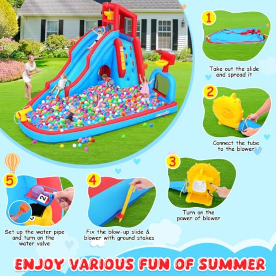 Backyard outdoor water slide i - Kids Outdoor House With Slide review and price