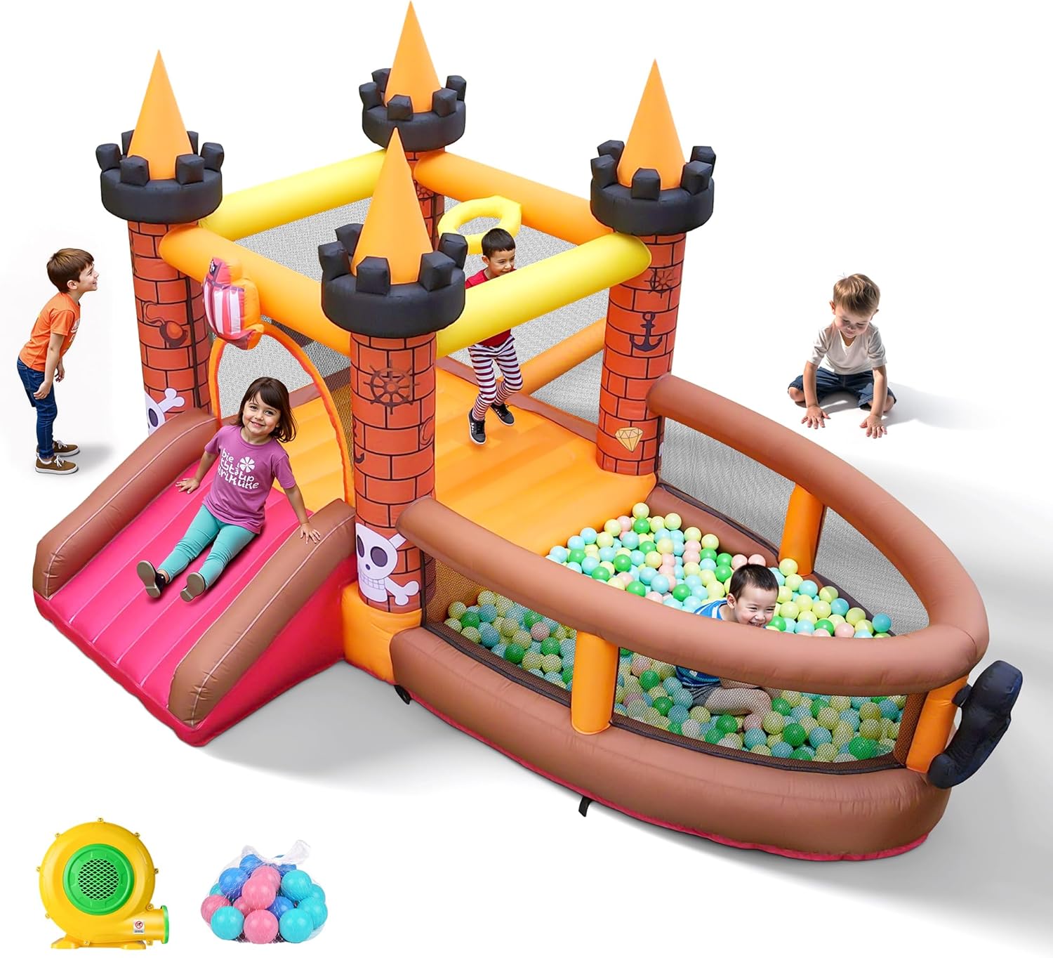Inflatable Bounce House for Ki - Kids Outdoor House With Slide review and price
