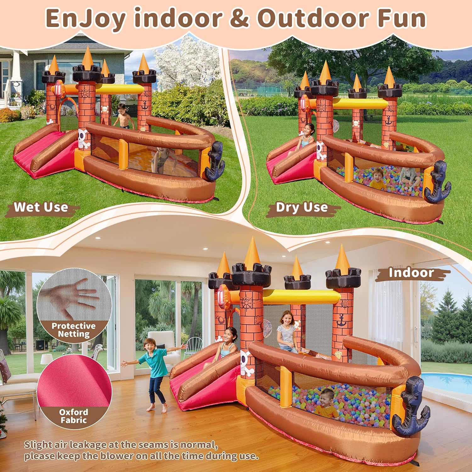 Inflatable Bounce House for Ki - Kids Outdoor House With Slide review and price