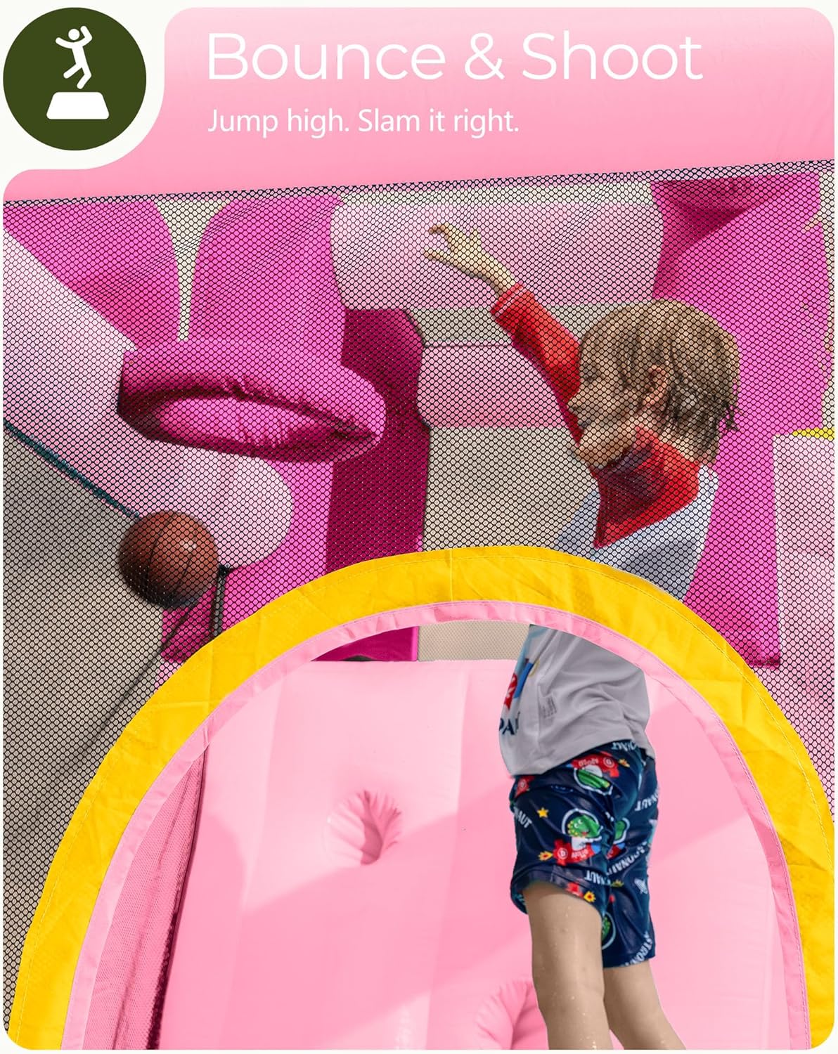Pink Inflatable Water Slide Bo - Kids Outdoor House With Slide review and price