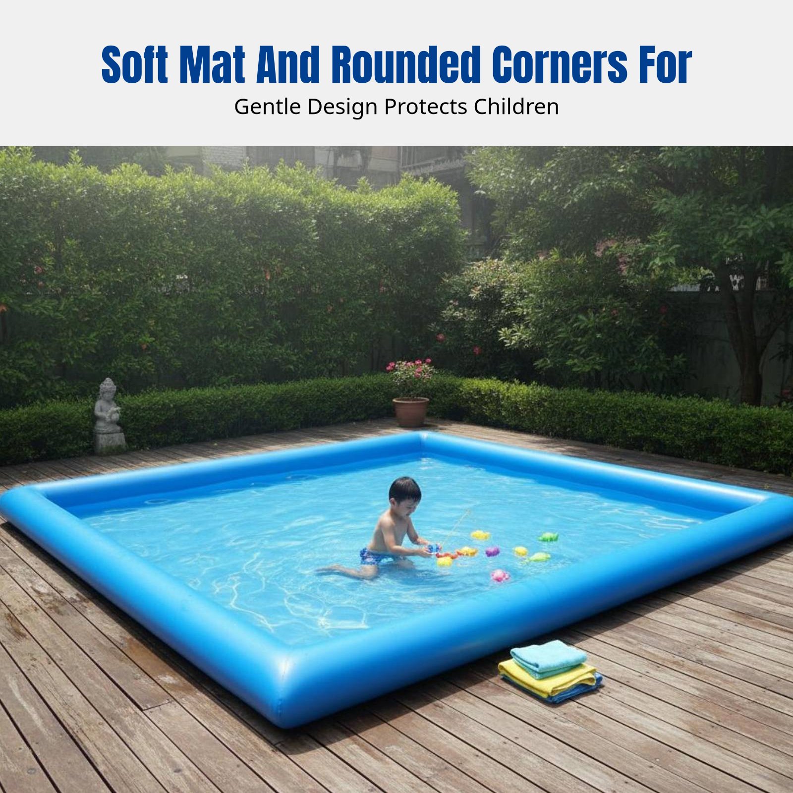 Heavy-Duty Inflatable Pool, Ki - Kids Outdoor Area review and price