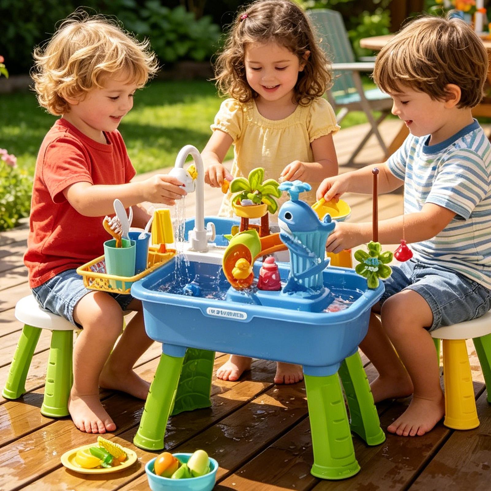 Toddler Water Table Kitchen Pl - Kids Outdoor Sensory Table review and price