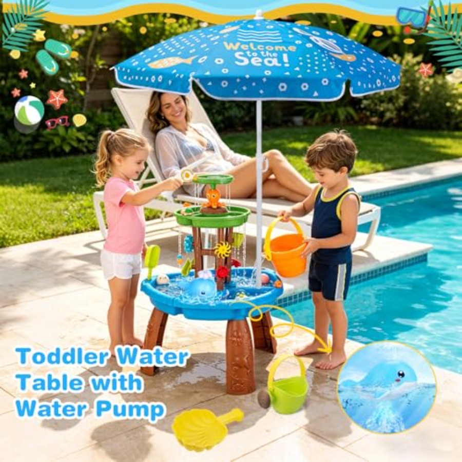 Outdoor water table for kids a - Kids Outdoor Sensory Table review and price