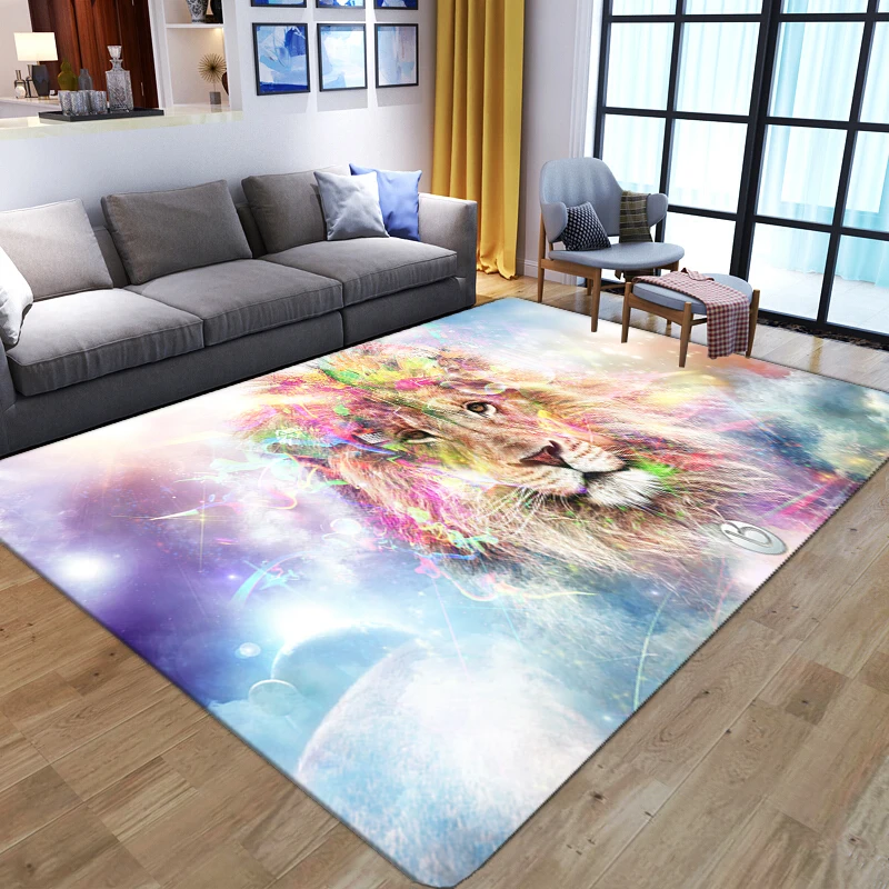 Cartoon Animal Lion 3D Carpets - Kids Outdoor Floor Cushions review and price