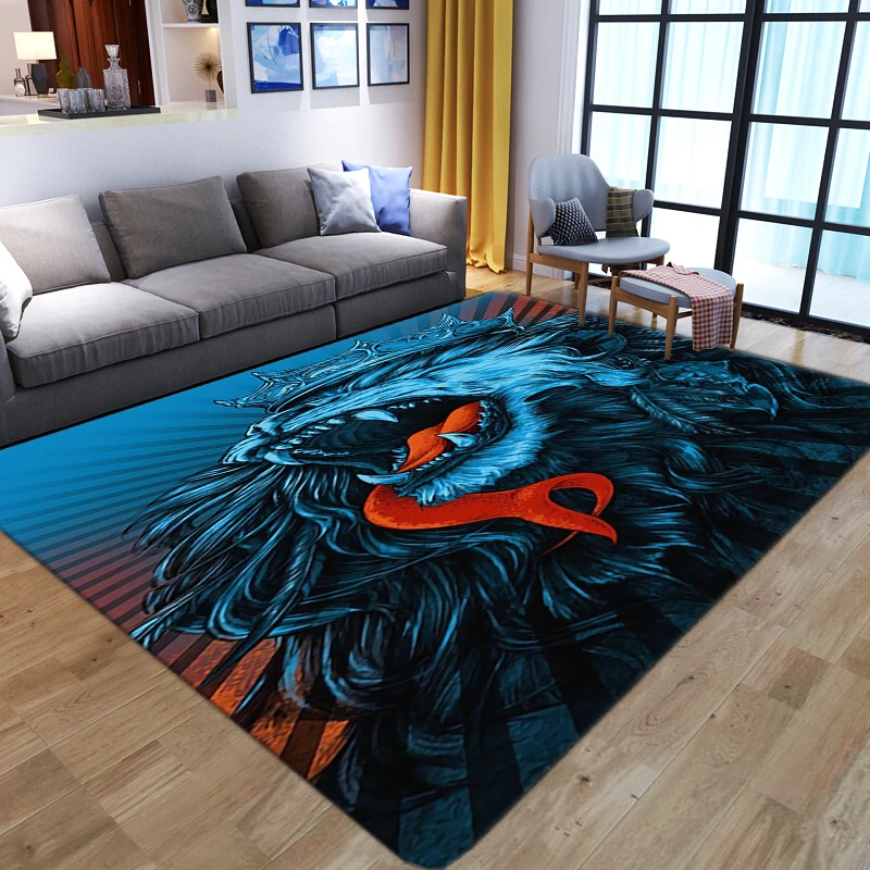 Cartoon Animal Lion 3D Carpets - Kids Outdoor Floor Cushions review and price