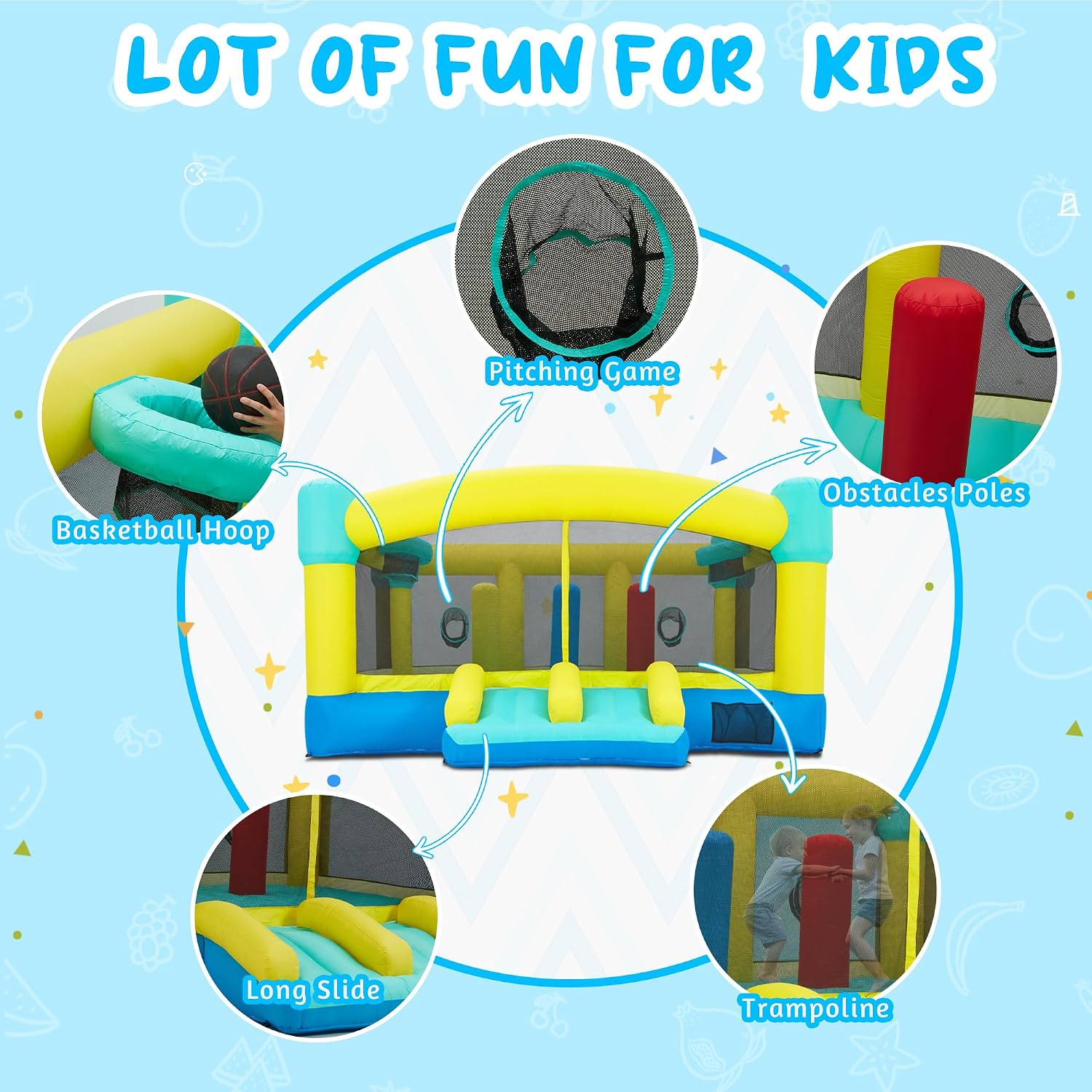 Big Bounce House,15 x 14.8 FT  - Kids Outdoor House With Slide review and price
