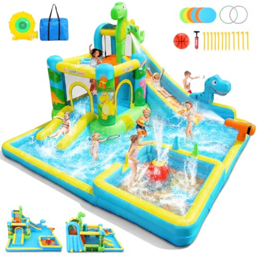 Outdoor backyard inflatable wa - Kids Outdoor House With Slide review and price