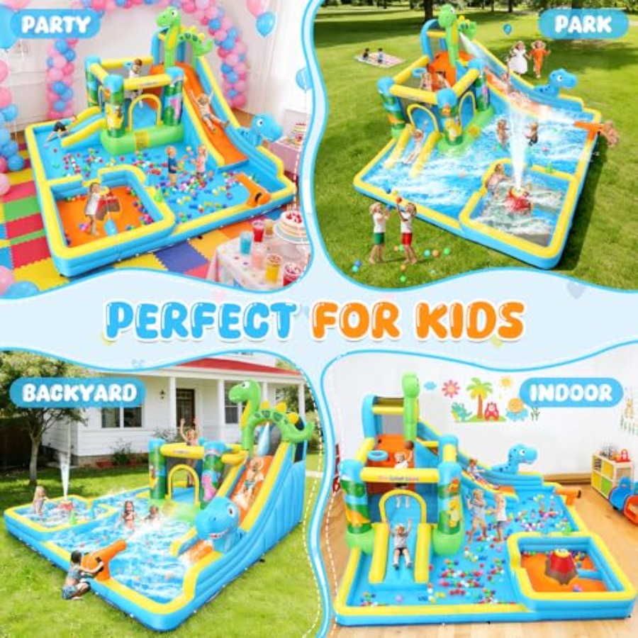Outdoor backyard inflatable wa - Kids Outdoor House With Slide review and price