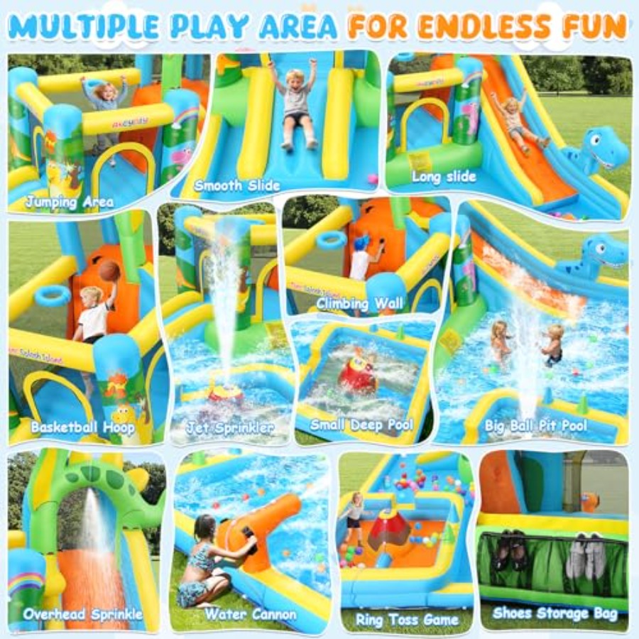 Outdoor backyard inflatable wa - Kids Outdoor House With Slide review and price