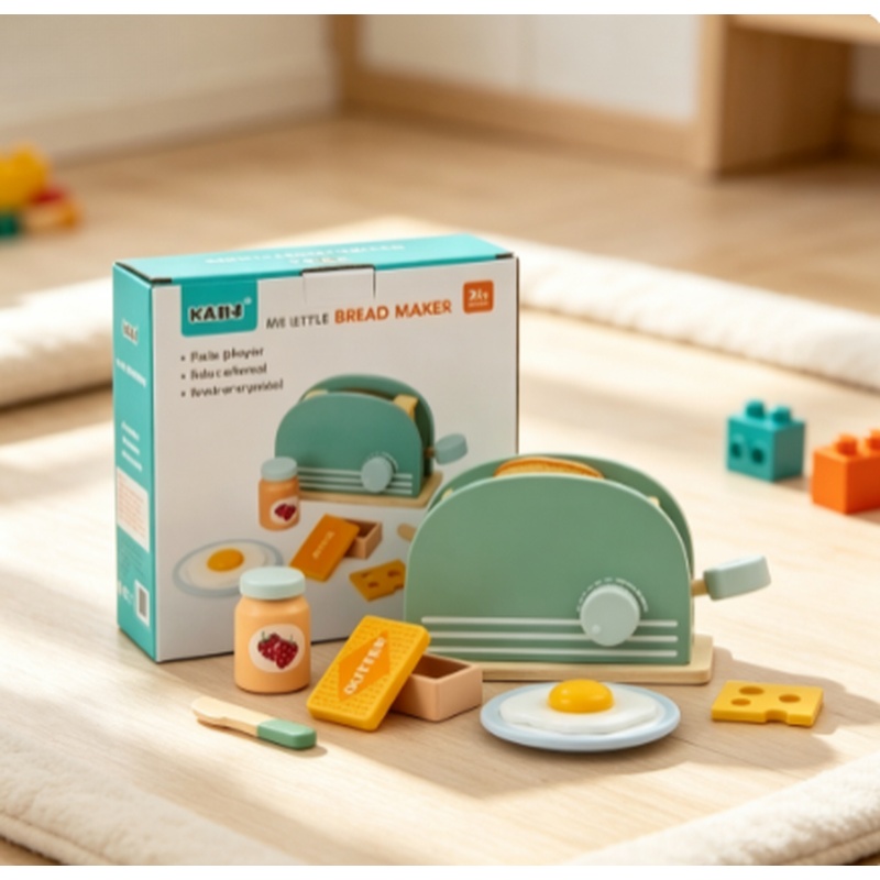 Wooden Simulation Toaster Toy  - Kids Outdoor Mud Kitchen Accessories review and price