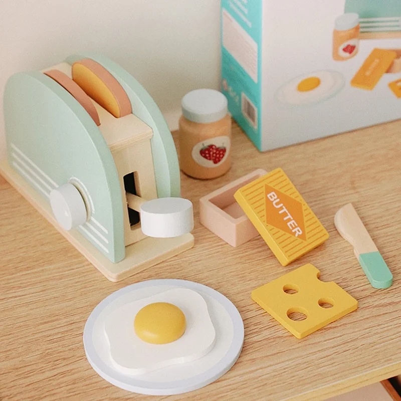Wooden Simulation Toaster Toy  - Kids Outdoor Mud Kitchen Accessories review and price