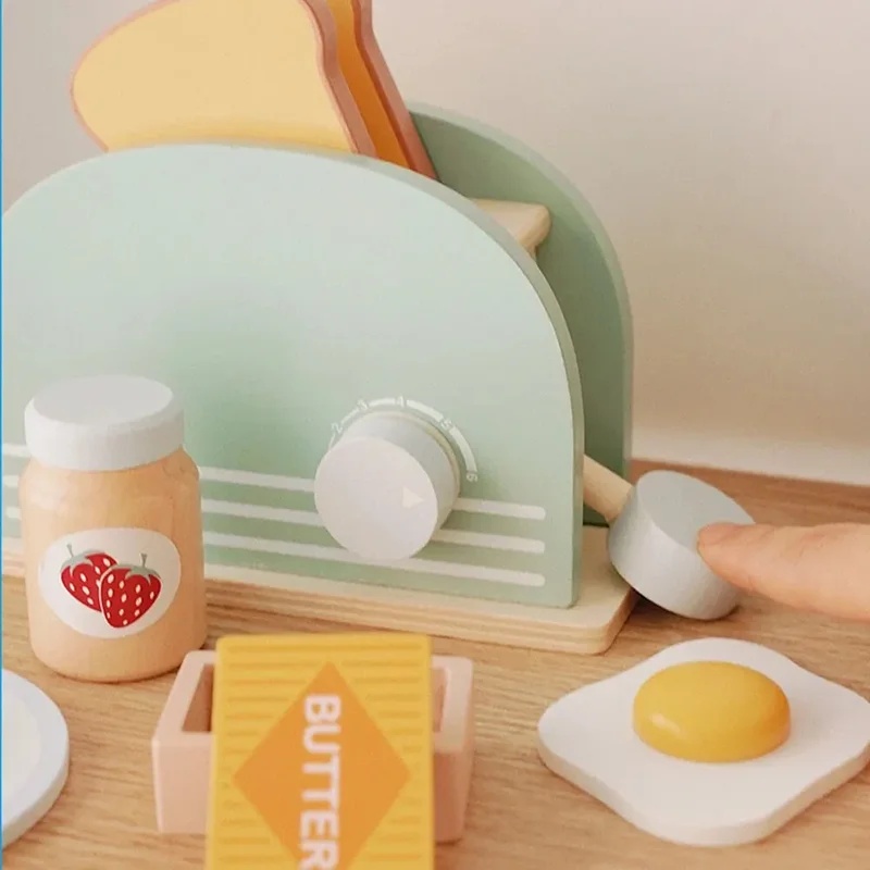 Wooden Simulation Toaster Toy  - Kids Outdoor Mud Kitchen Accessories review and price