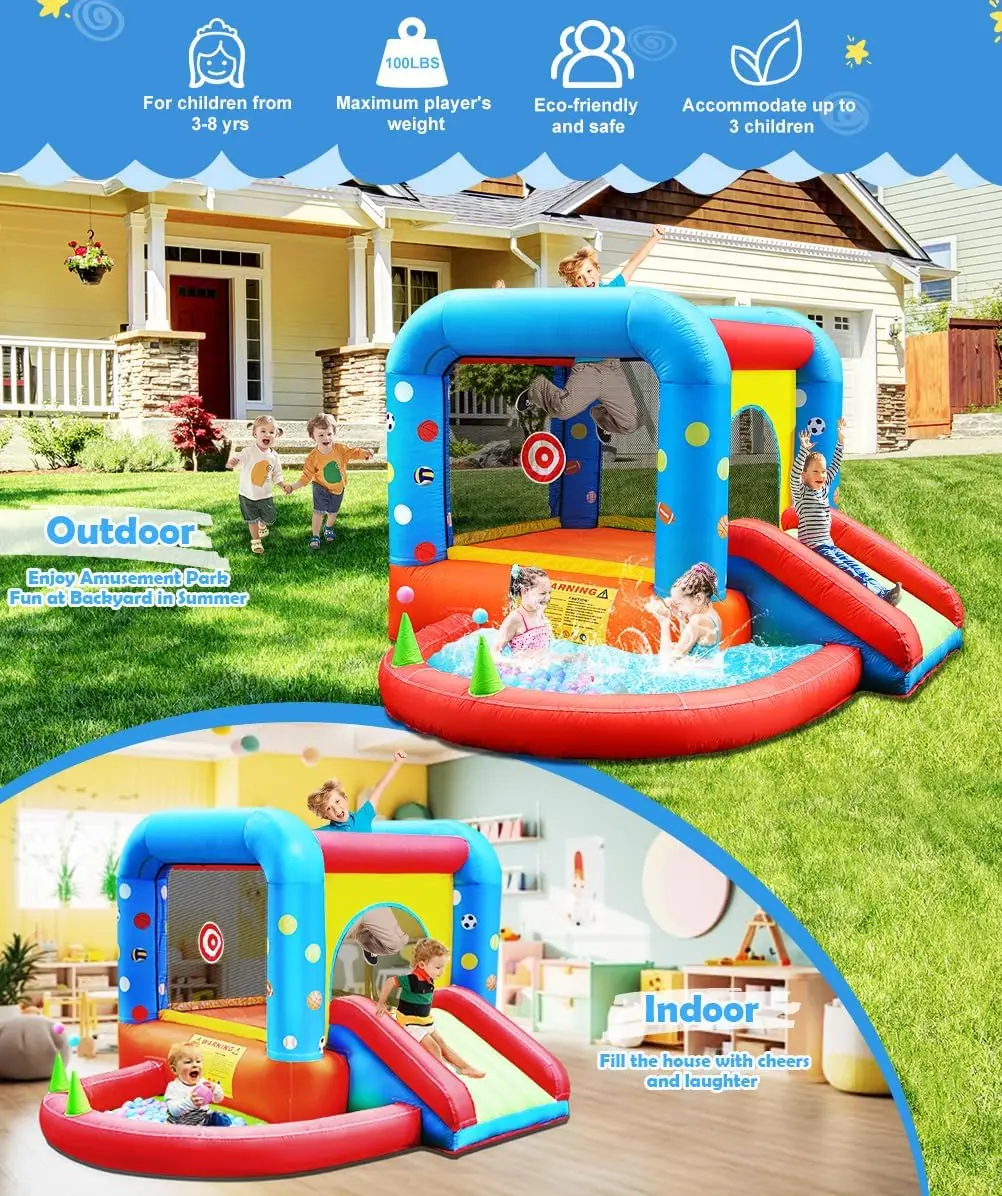 Step4Fun Inflatable Bounce Hou - Kids Outdoor House With Slide review and price
