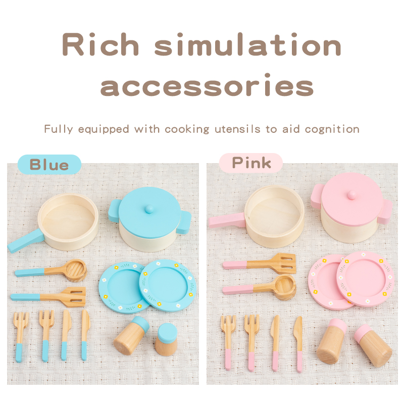 Wooden Kitchen Play Set for Ki - Kids Outdoor Mud Kitchen Accessories review and price