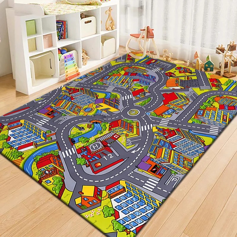 Colorful Kids City Map Play Ma - Kids Outdoor Play Area review and price