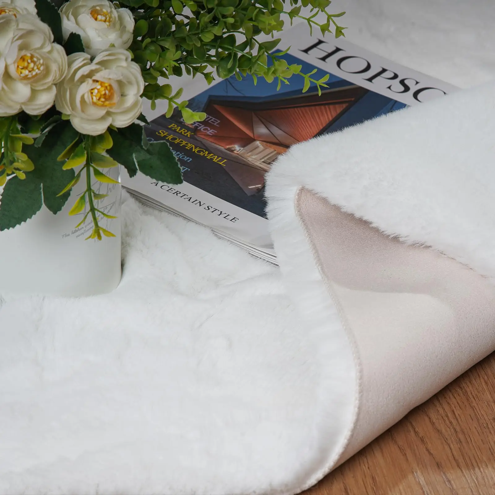 Oval Faux Rabbit Fur Rug Ultra - Kids Outdoor Floor Cushions review and price