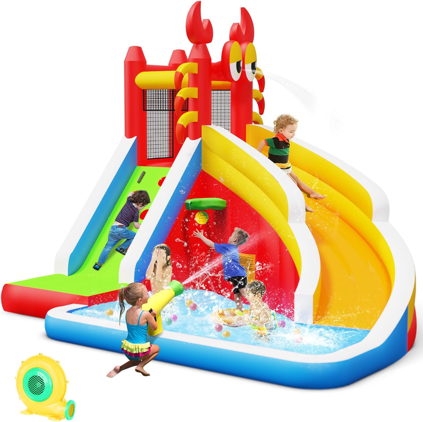 Large Inflatable Bounce House  - Kids Outdoor House With Slide review and price