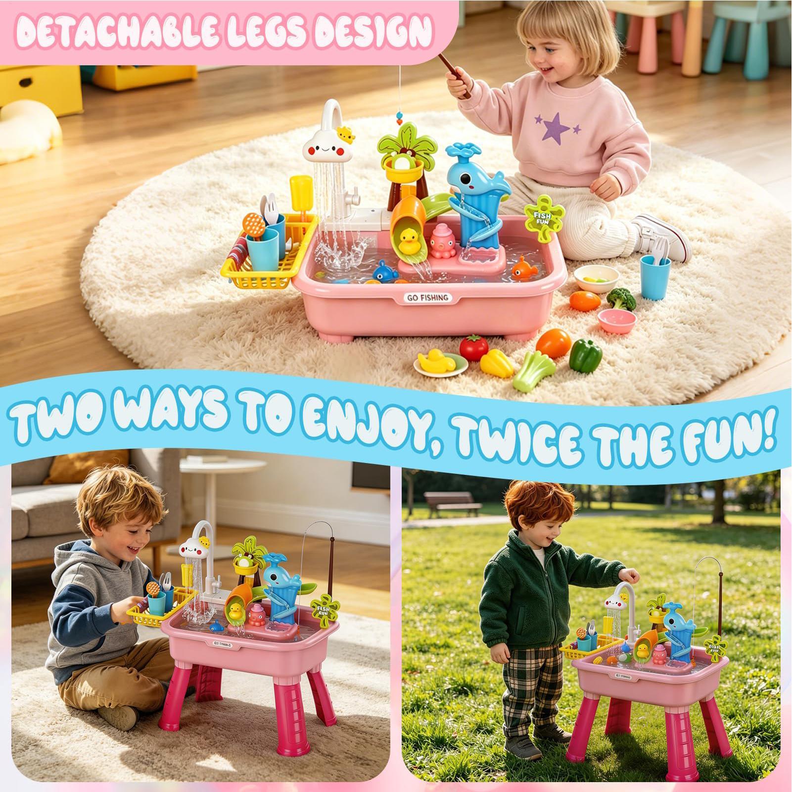 Upgraded Toddler Water Table K - Kids Outdoor Sensory Table review and price