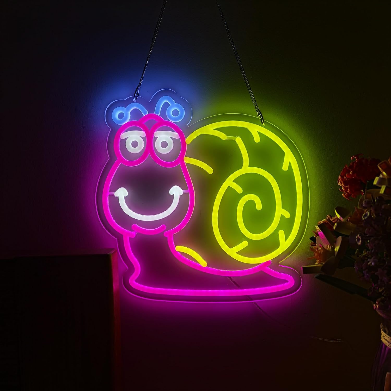 Snail Neon Sign Cartoon Cute A - Kids Outdoor Zoo review and price