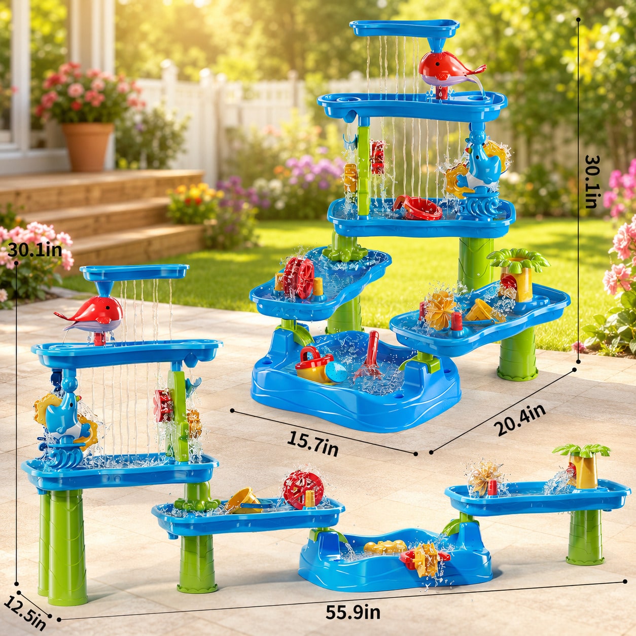 5-Tier Water Table For Kids, W - Kids Outdoor Sensory Table review and price