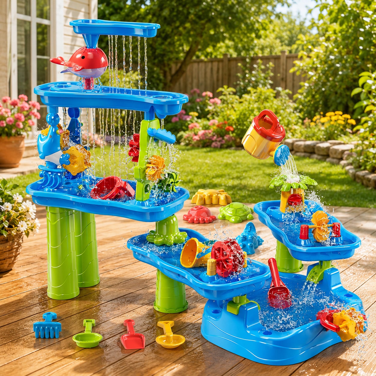 5-Tier Water Table For Kids, W - Kids Outdoor Sensory Table review and price