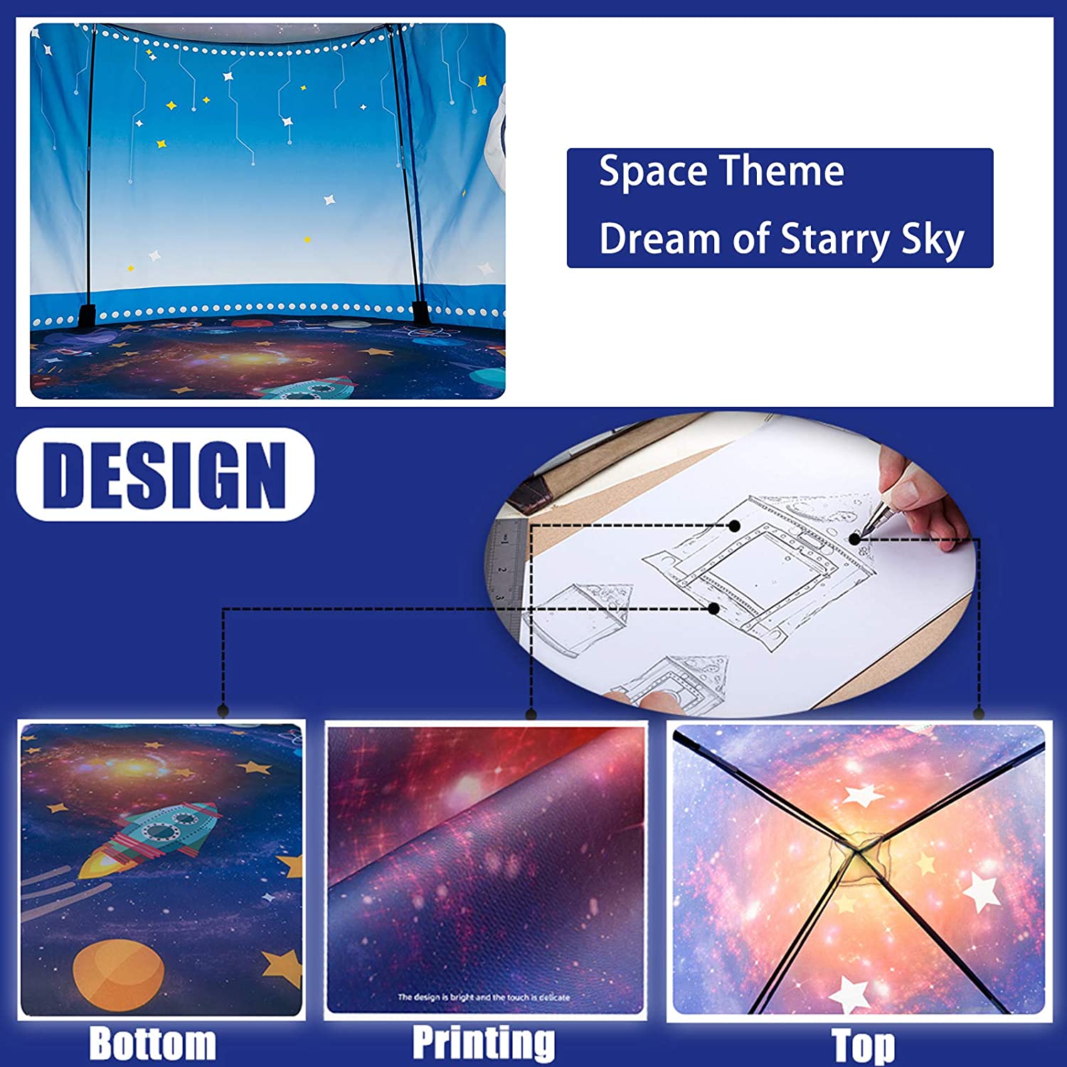 Rocket Ship Kids Tent Pop Up P - Outdoor Tent Playhouse review and price