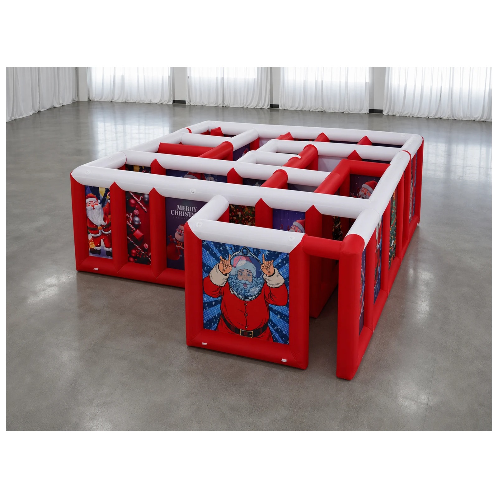 Large Red White Flat Roof Infl - Kids Outdoor Games For Party review and price