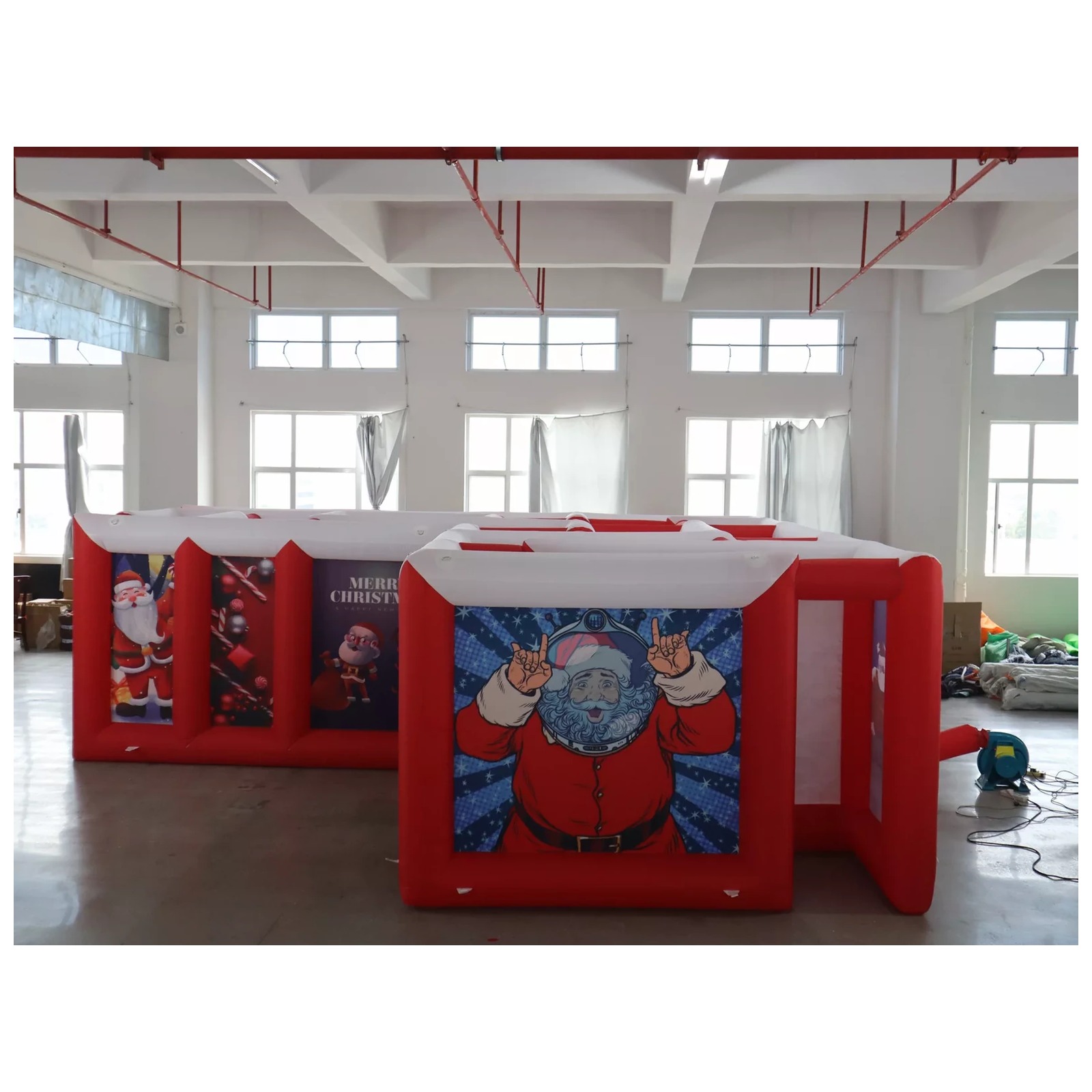 Large Red White Flat Roof Infl - Kids Outdoor Games For Party review and price
