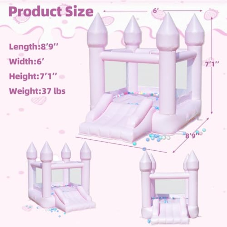 PVC bounce house for kids 3-6  - Kids Outdoor House With Slide review and price